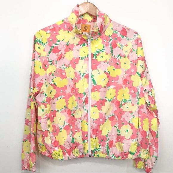 Ruby Rd. Pink Floral Lightweight Nylon Zip Up Jacket - Picture 2 of 9